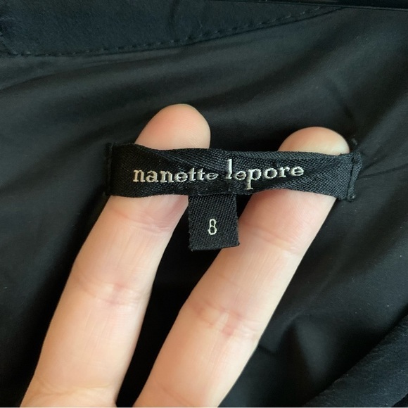 Nanette Lepore Black Silk Sequin Sleeveless Shift Mini Dress Size 8 - Picture 7 of 10